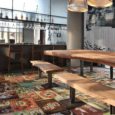 Floordirekt Vinylboden CV-Belag Moonlight Coffee Time, Erhältlich in vielen Größen, mit 3D Effekt