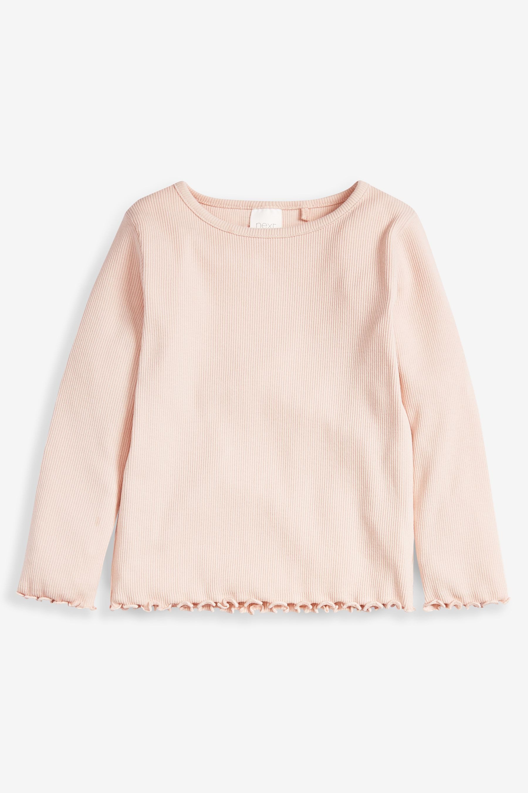 Next Langarmshirt Langärmeliges Feinripp-Shirt (1-tlg) günstig online kaufen