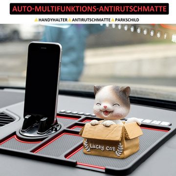 MAGICSHE Multifunktion Antirutschmatte Auto Armaturenbrett Handy-Halterung, (1-tlg., 360° Handyhalter,rutschfeste Matte,Temporäres Parkschild für Auto)