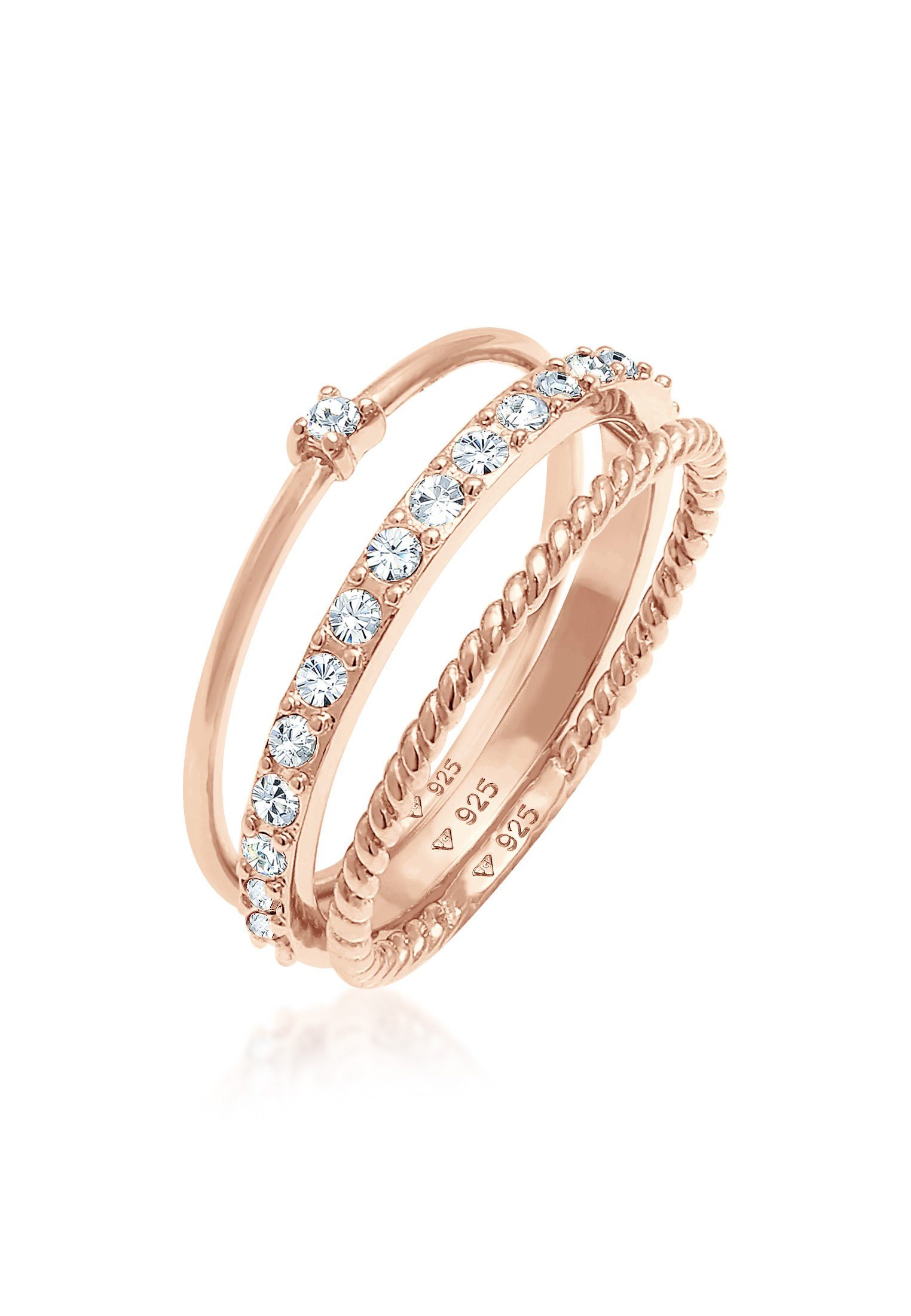 Elli Solitärring Ringset (3 tlg) 925 günstig online kaufen