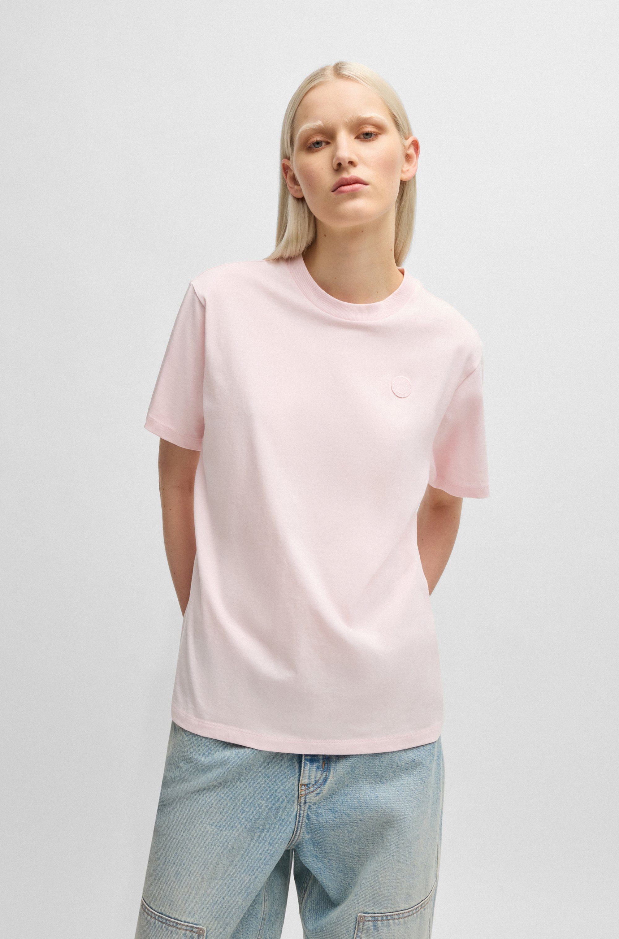 HUGO Blue T-Shirt Vintage Tee mit Logo-Badge günstig online kaufen