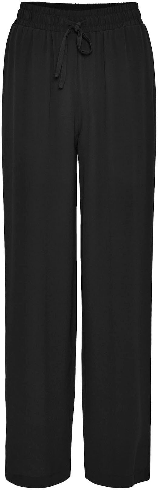 OPUS Palazzohose Mikali mit Seitenschlitzen Saum black am