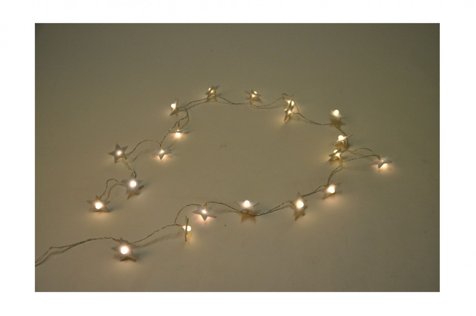 BURI Lichterkette BURI Lichterkette 20 LEDs Weihnachtsdeko Stern Blüte Hochzeit, Stern/Stoff