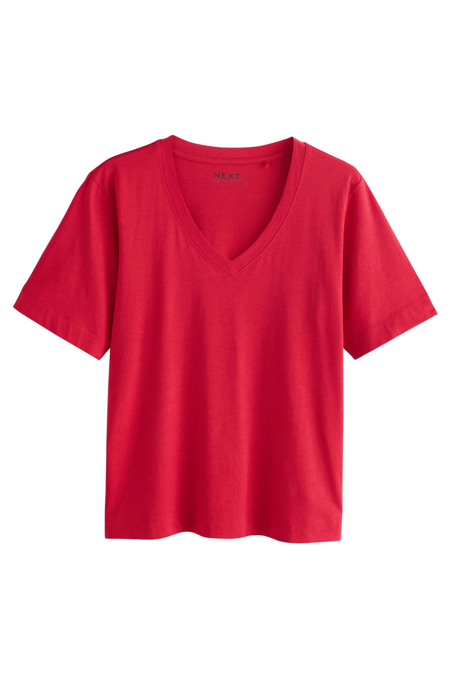 Next V-Shirt T-Shirt mit V-Ausschnitt aus Baumwolle und Modal (1-tlg) günstig online kaufen