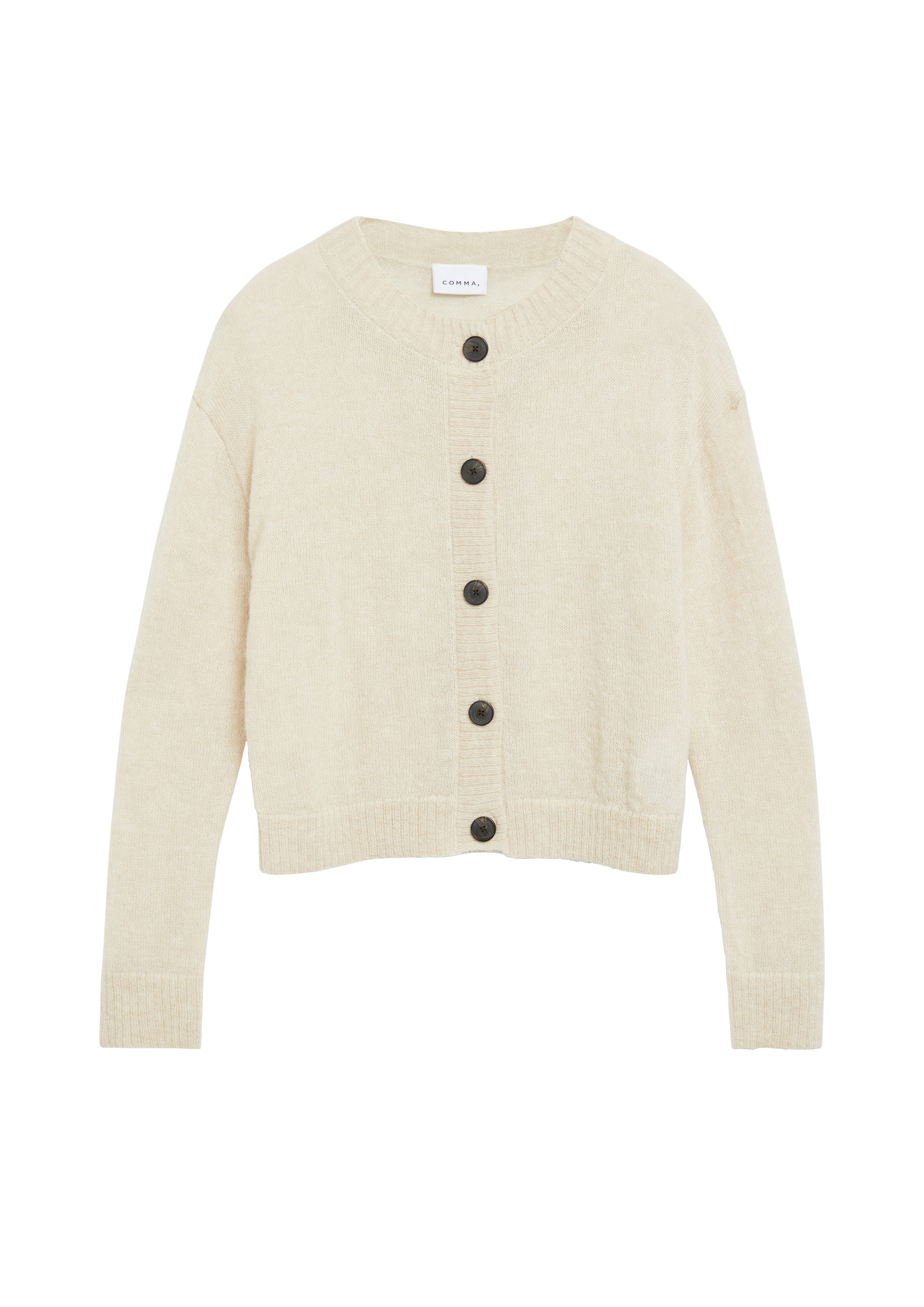 comma Strickjacke mit Knopfleiste und Wolle