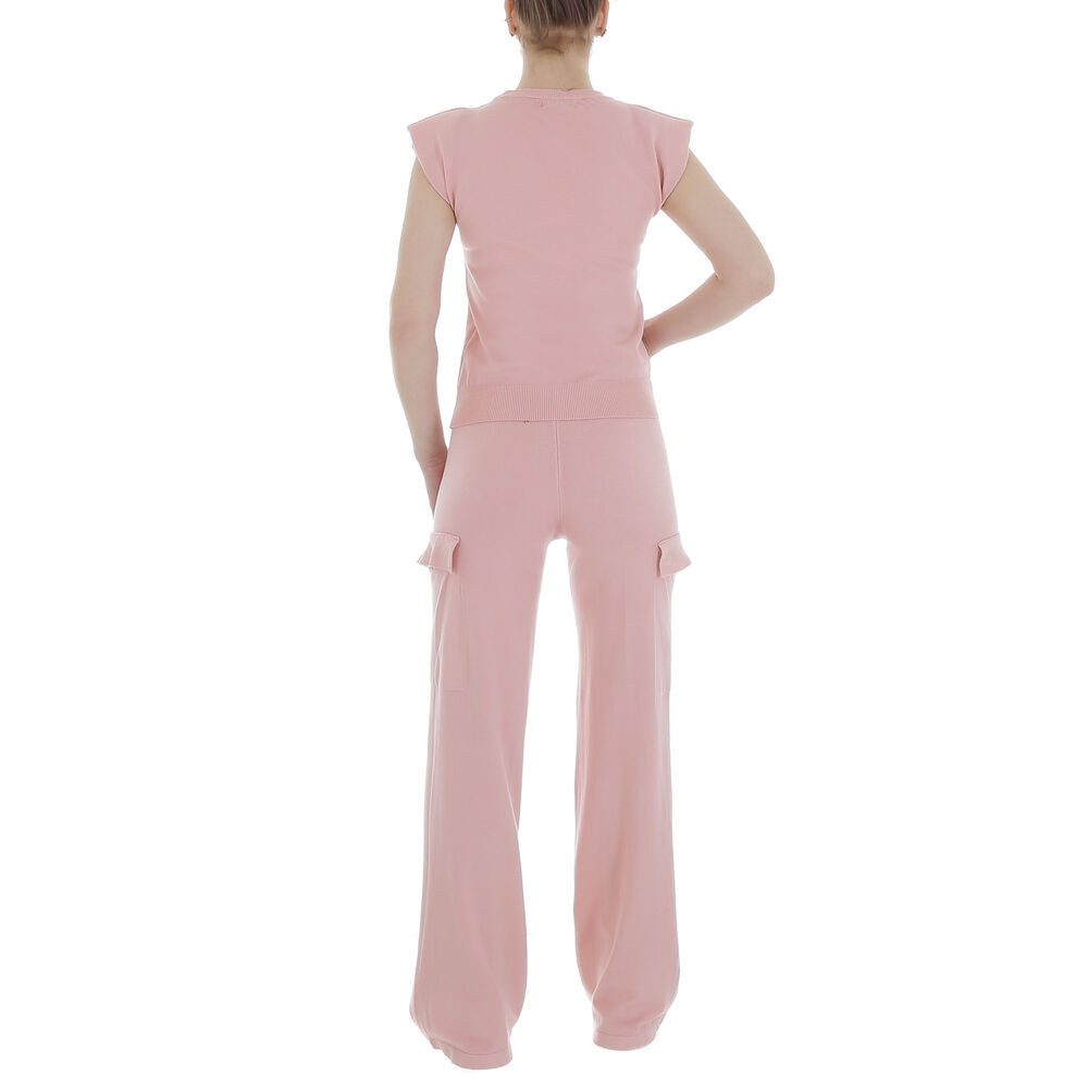 Ital-Design Freizeitanzug Damen Freizeit (86365250), Stretch Zweiteiler in Rosa