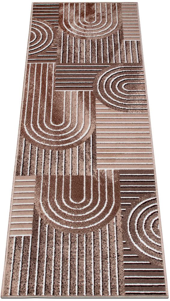 my home Läufer Lyssandra, rechteckig, Höhe: 8 mm, 3D-Effekt, softer Kurzflor, pflegeleicht, leichter Glanz, Scandi-Look