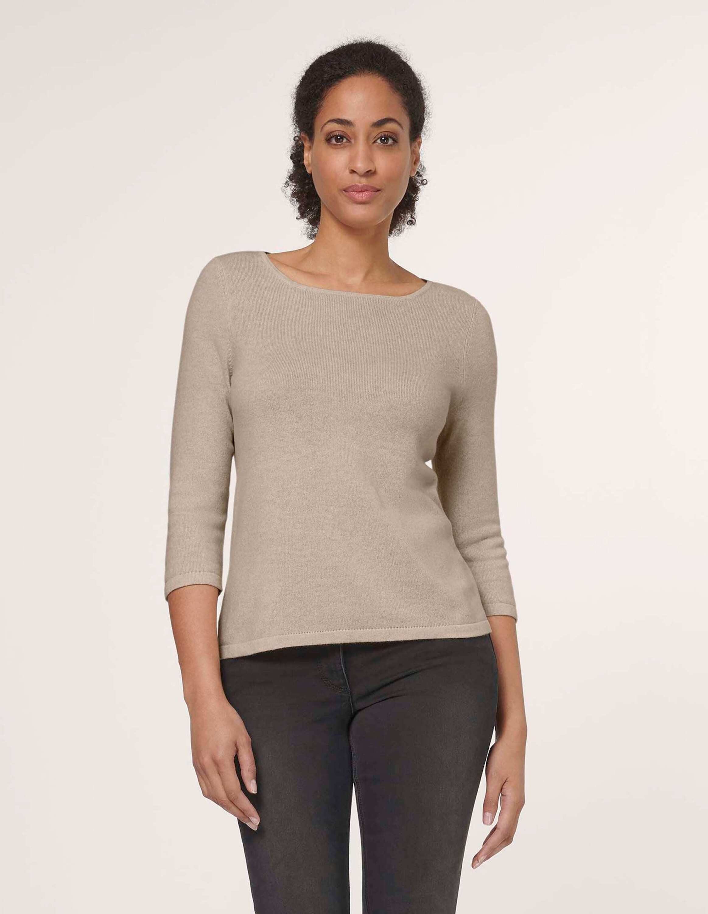 MADELEINE Strickpullover Schlichter Feinstrickpullover mit U-Boot-Ausschnit günstig online kaufen