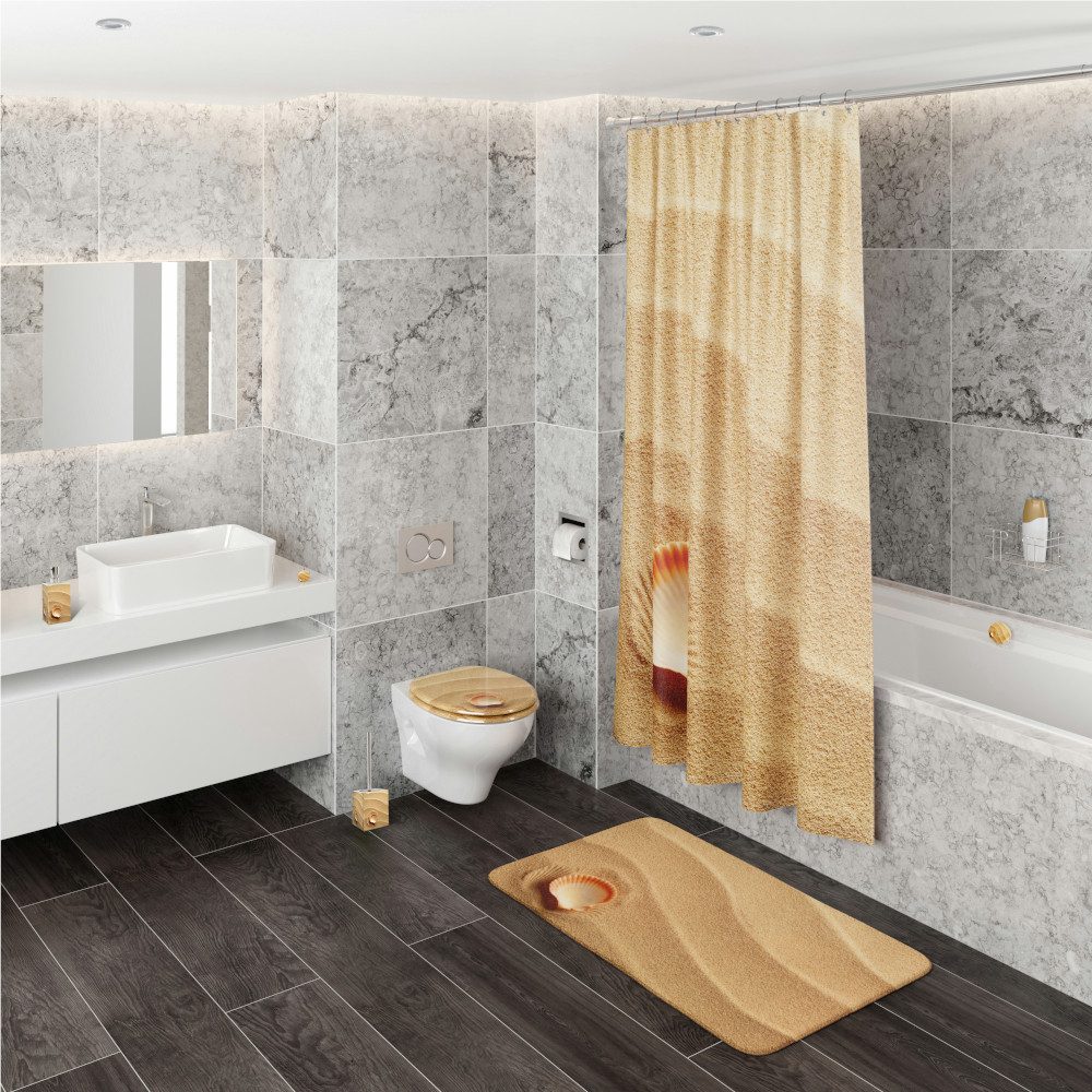 Sanilo Badematte Clam, rutschhemmend, waschbar, schnelltrocknend, Polyester günstig online kaufen