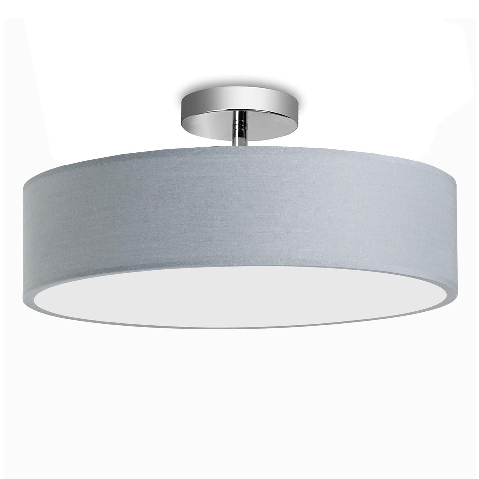 Zedelmaier Lampenschirm Deckenleuchte Deckenlampe mit Stoff, ohne Leuchtmittel, SchirmØ 38 cm, für Wohnzimmer Schlafzimmer Flur