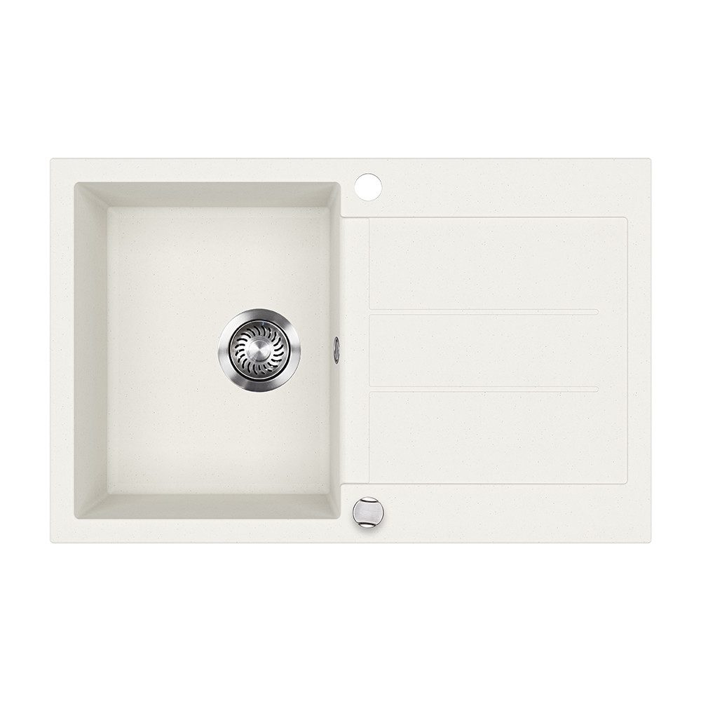 Bergstroem Granitspüle Kapstadt, Weiß, 78 x 50 cm, Rechteckig, 78/50 cm, (1 St)