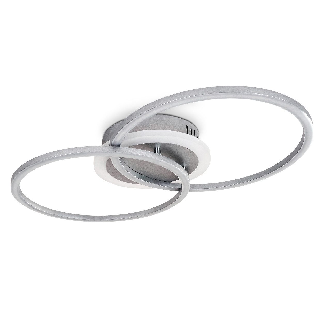 hofstein Deckenleuchte »Austis« dimmbare Deckenlampe aus Metall in Silber, 3000 Kelvin, 2600 Lumen, dimmbar über den Lichtschalter