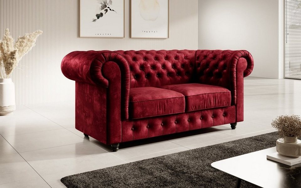 Luxusbetten24 Sofa, Kompaktes Sofa mit königlichem Charme und gemütlicher  Atmosphäre