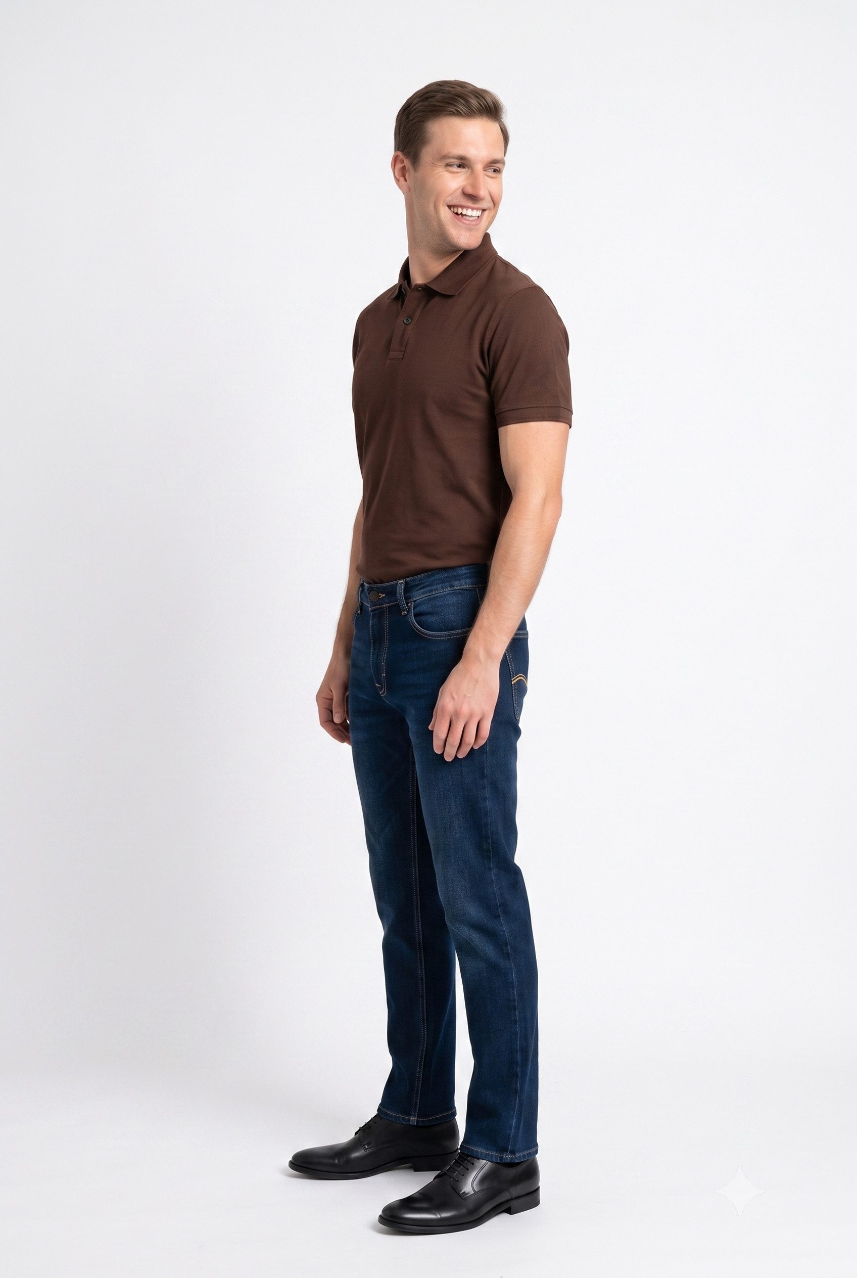 BlauerHafen Regular-fit-Jeans Herren Straight Fit Jeans Stretch Bequeme mit Slim Passform Super Flex – Bild 4 von 5