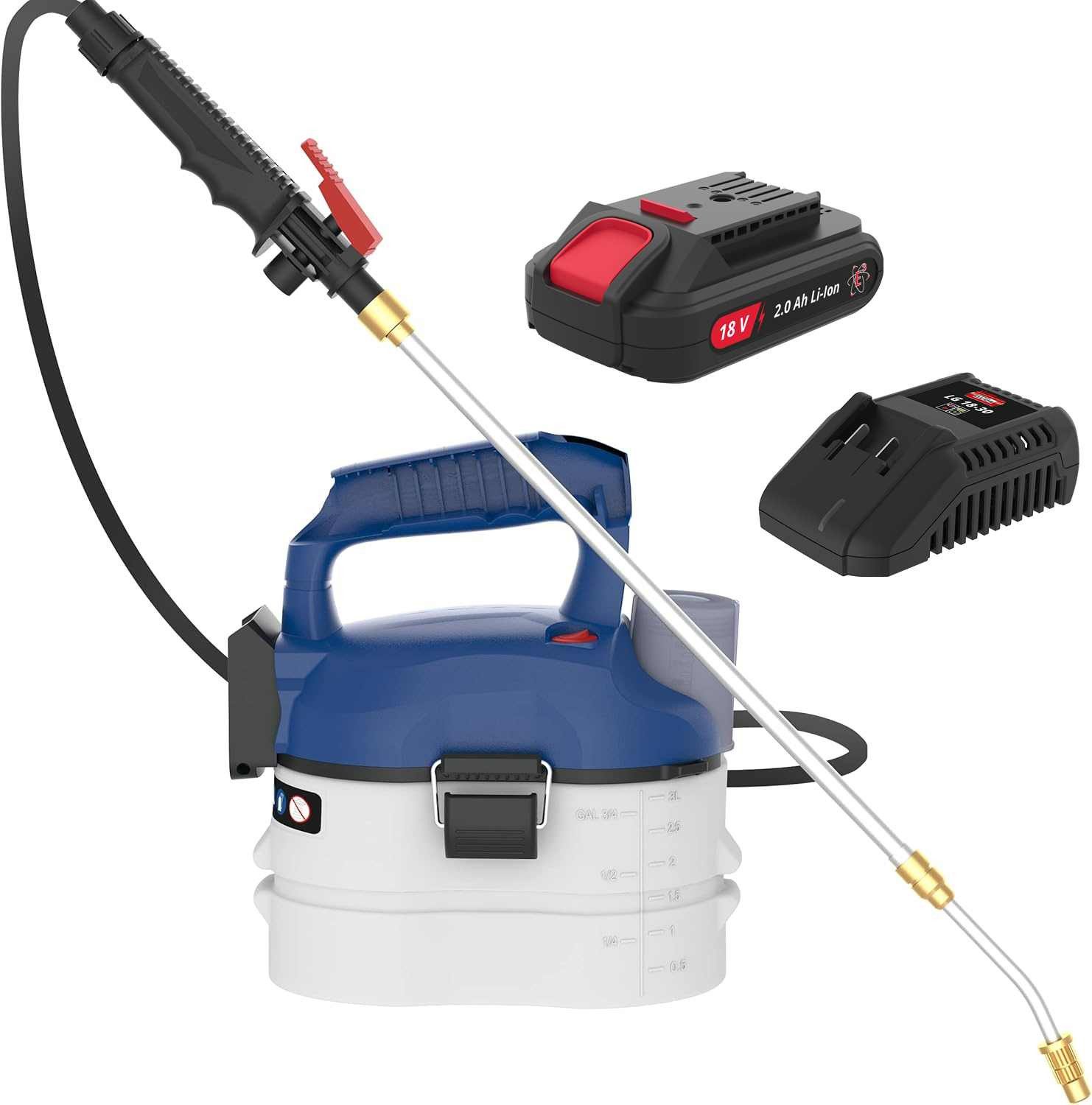 Güde Akku-Drucksprühgerät Güde Akku Sprühgerät SG 18V mit Akku 2,0 Ah / Ladegerät 3 L Tank