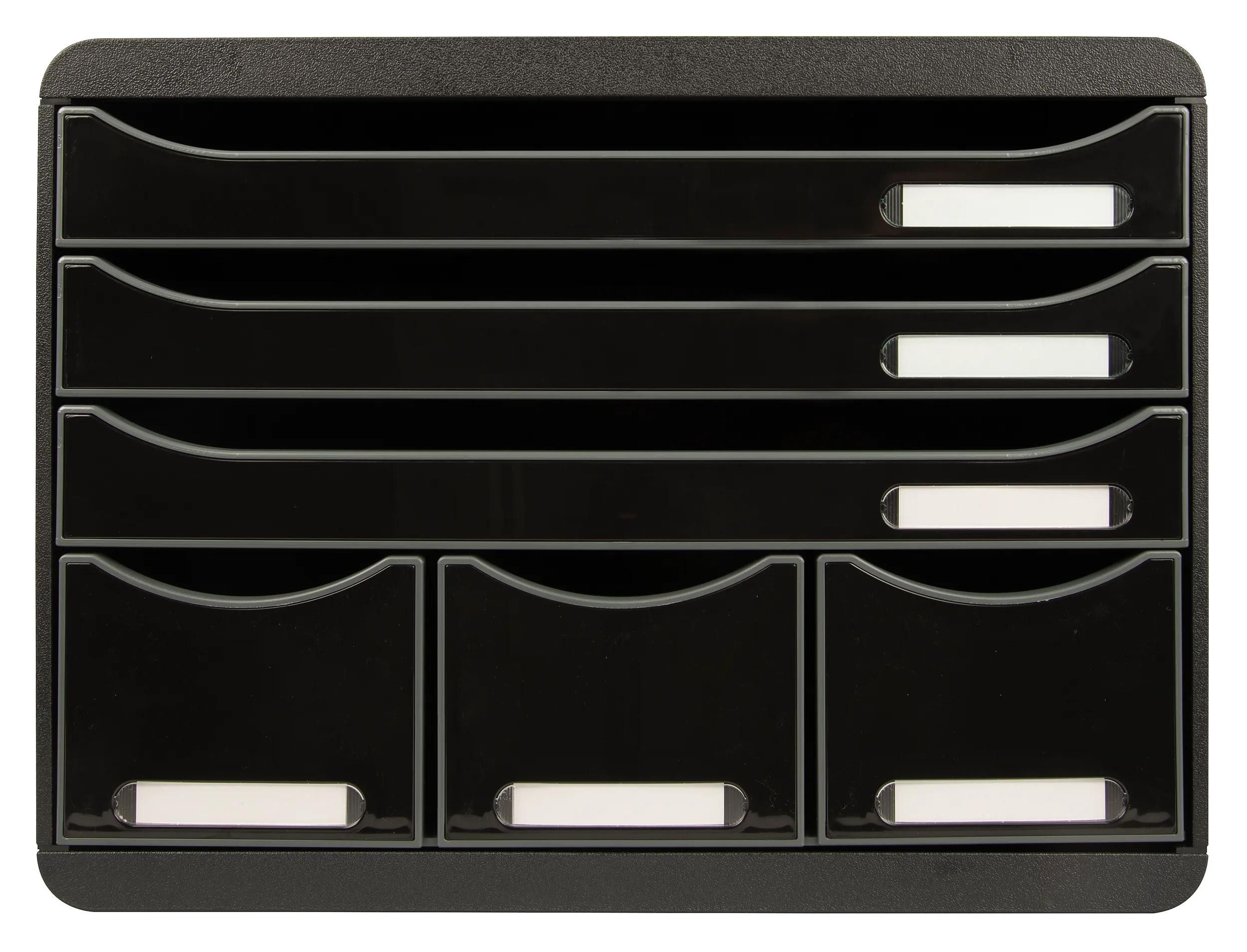Schubladenbox Schubladenbox STOREBOX 6 offene Schubladen Glossy Schwarz 306714D