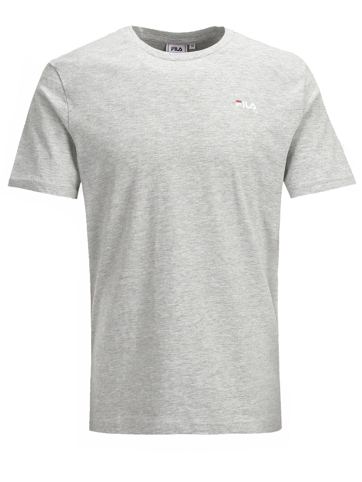Fila Rundhalsshirt Logo Regular Fit Weiß, Grau - BROD (2-tlg., 2er-Pack)