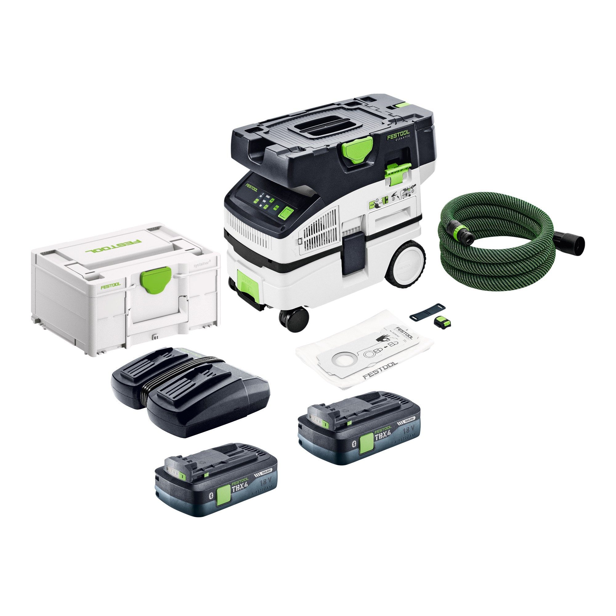 FESTOOL Akku-Handstaubsauger CTLC MINI I-Basic 36 V Staubklasse L + 2x Akku 4 Ah + Lader