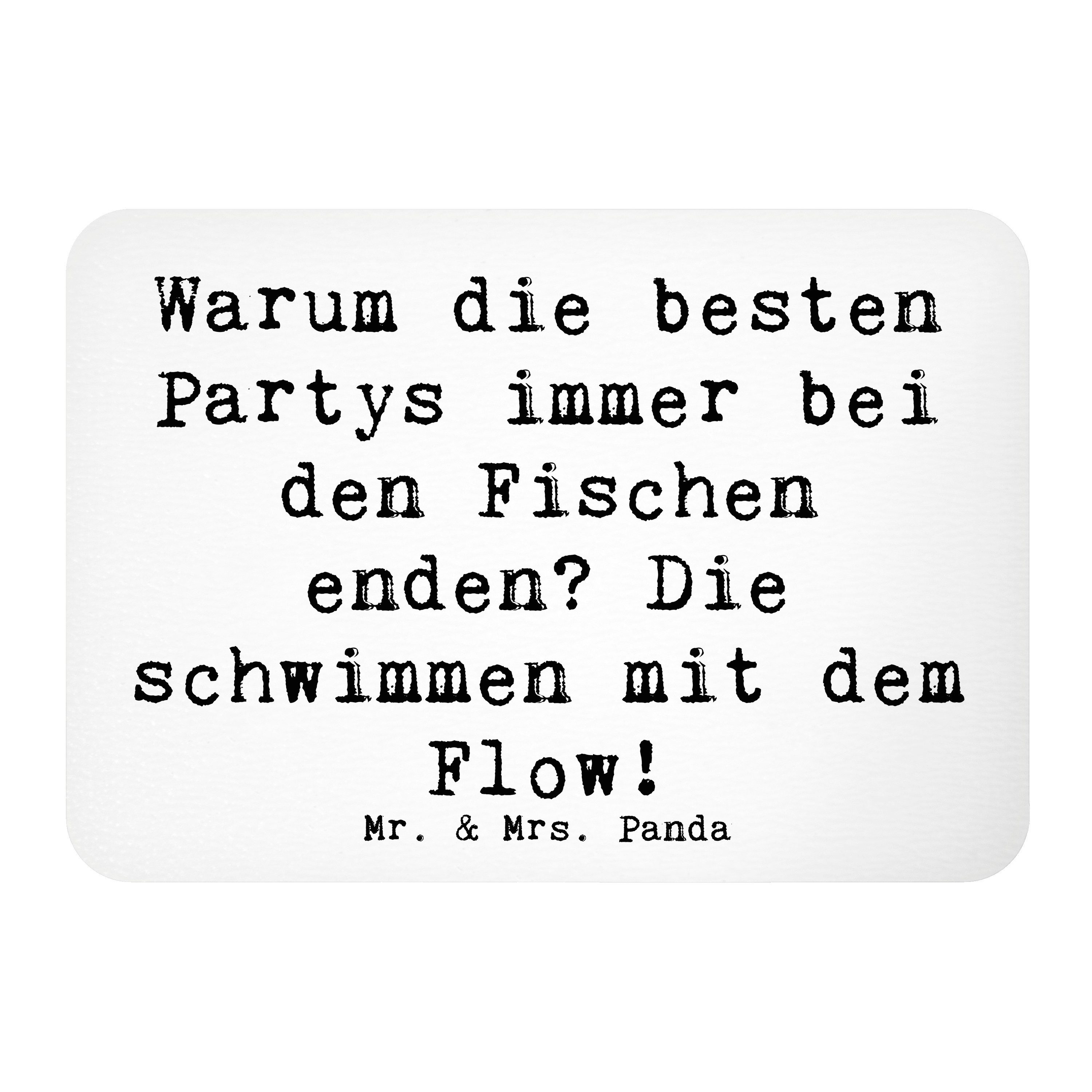 Mr. & Mrs. Panda Spruch Fische Flow Spaß Weiß Geschenk