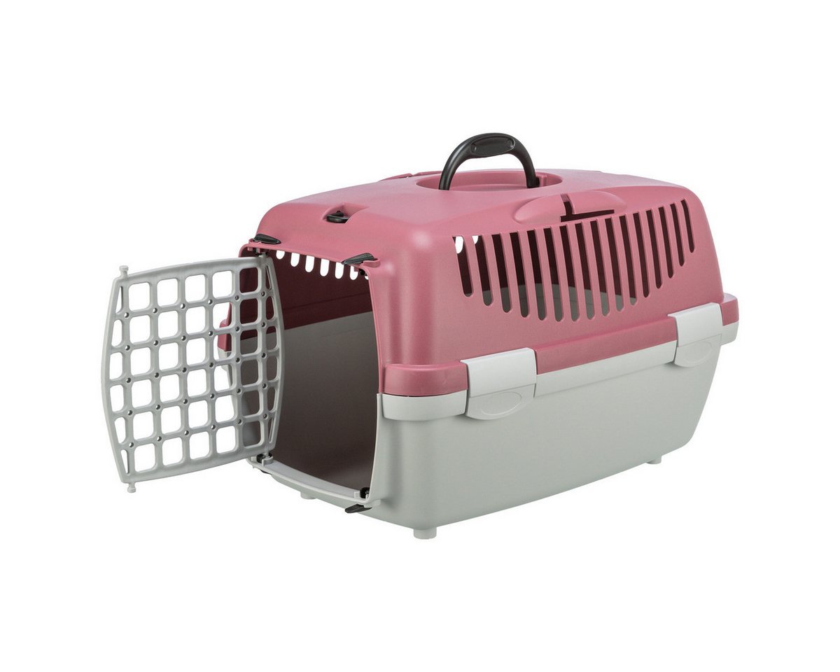 Thumbnail - TRIXIE Tiertransportbox Transportbox Capri hellgrau/altrosa für Katzen