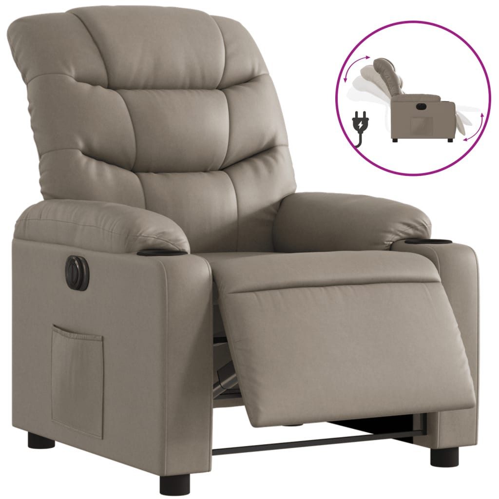 vidaXL Sessel Relaxsessel Elektrisch Cappuccino-Braun Kunstleder günstig online kaufen