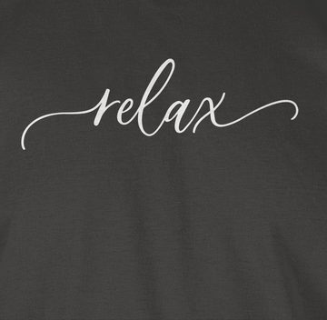 Shirtracer T-Shirt Relax Schriftzug weiß Sprüche Statement