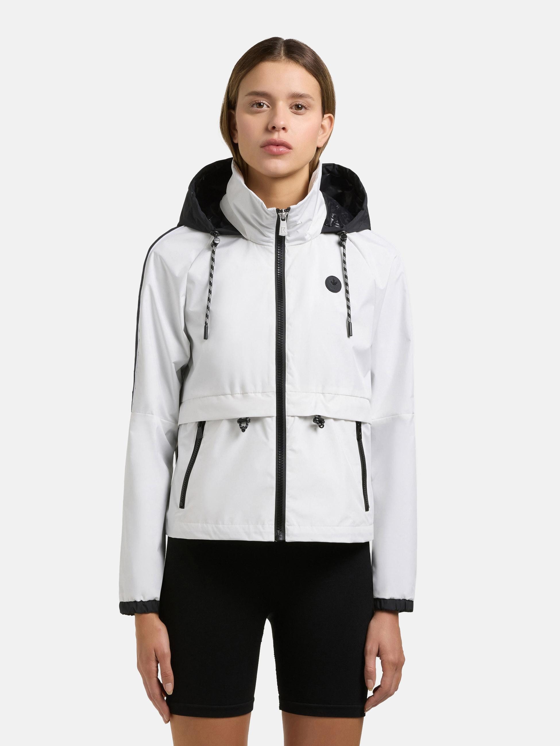 khujo Windbreaker Olia Übergangsjacke mit im Kragen verstaubarer Kapuze