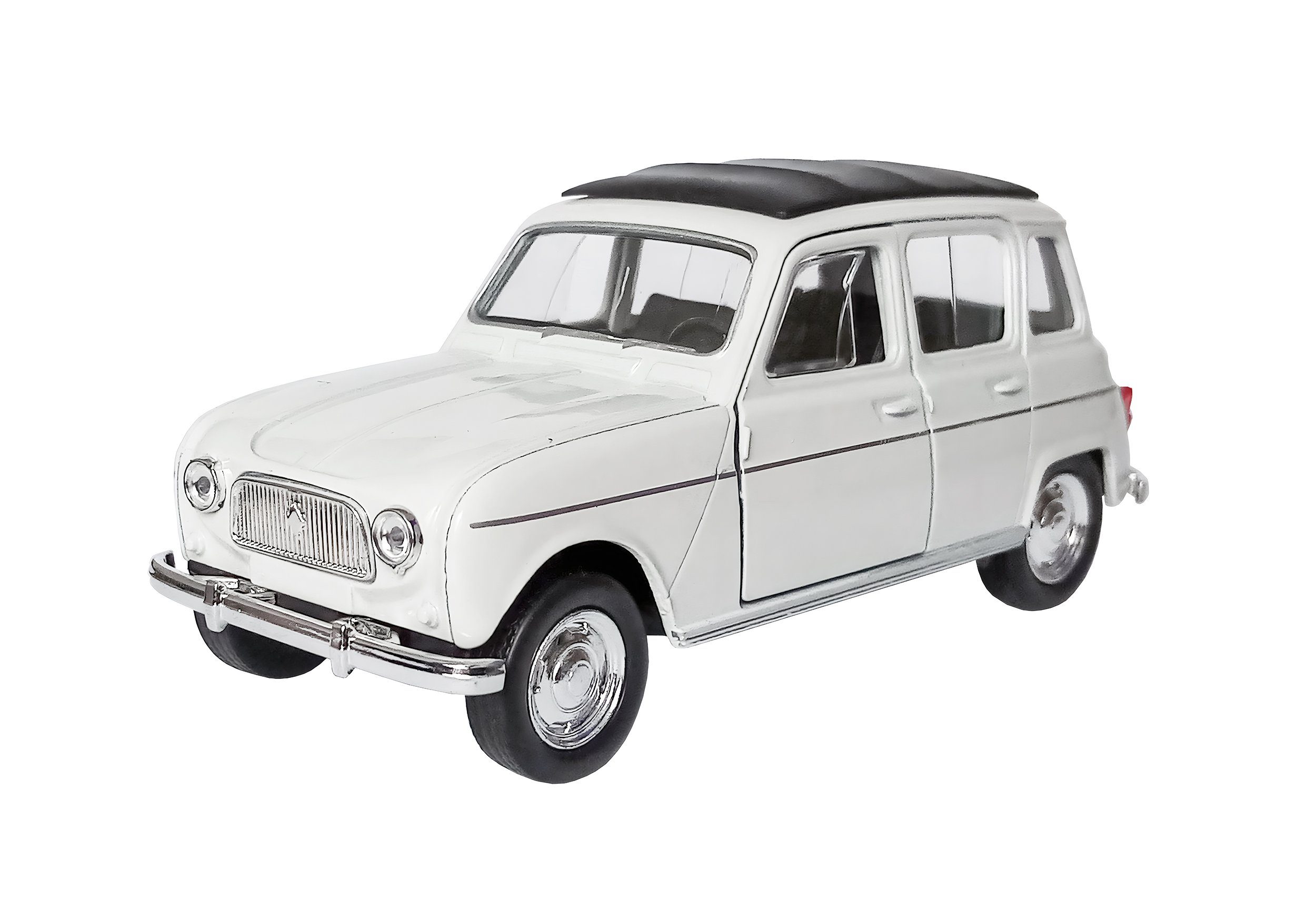 Welly Modellauto RENAULT 4 R4 Quatrelle mit Rückzug Modellauto Welly 55 (Weiss), Metall Modell Auto Spielzeugauto Spielzeug Kinder Geschenk