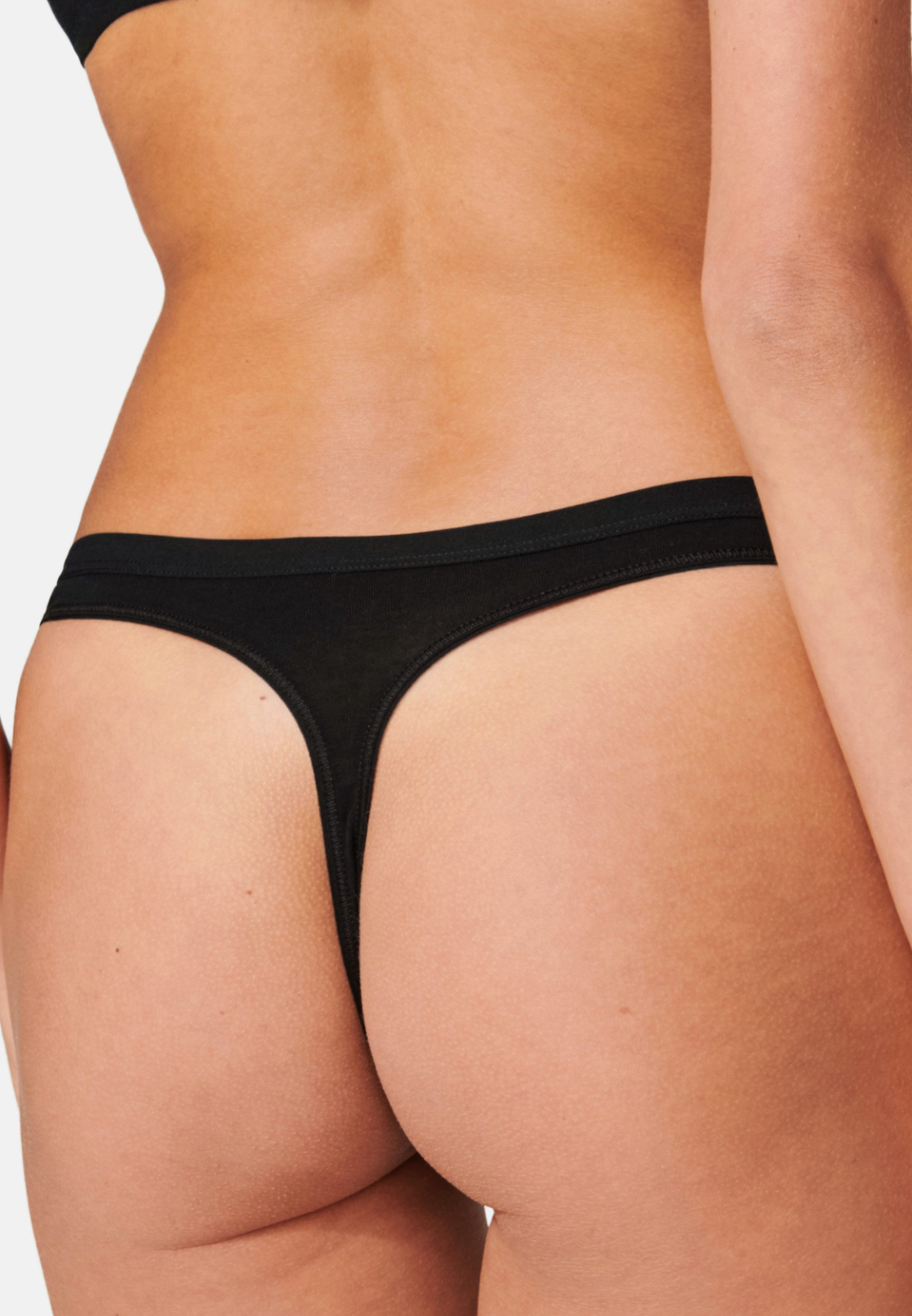 Schiesser T-String 4er Pack 95/5 Cotton (Spar-Set, 4-St) String - Baumwolle - Optimaler Tragekomfort für jeden Tag