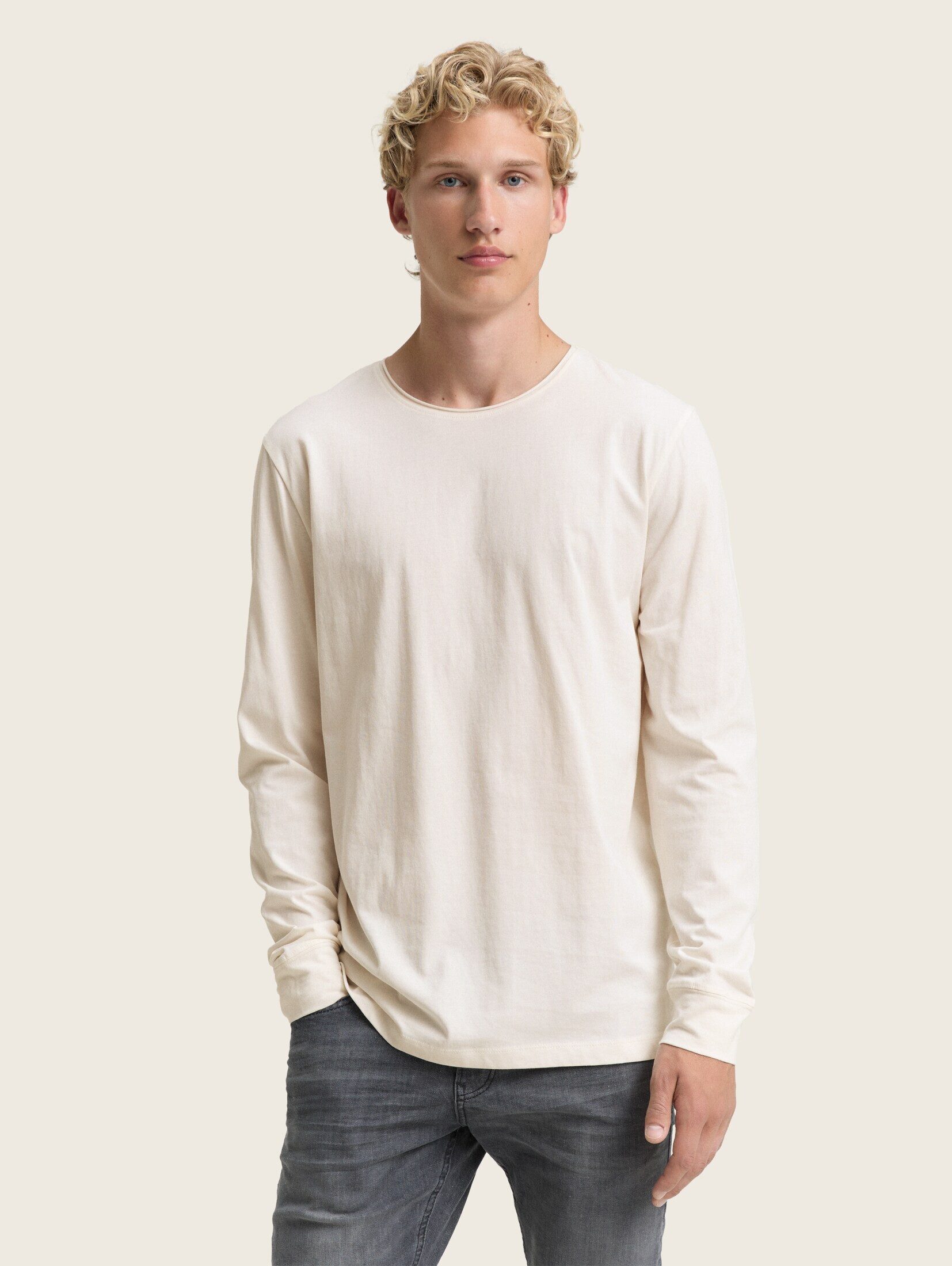 TOM TAILOR Denim Langarmshirt T-Shirt Langarmshirt aus Baumwolle