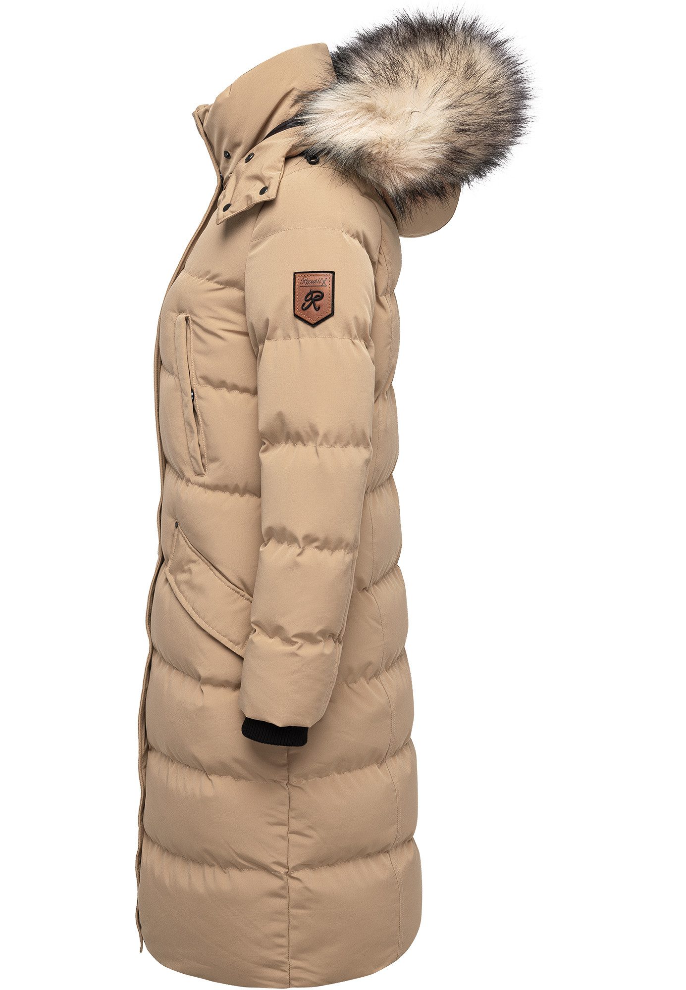 REPUBLIX Winterjacke JUNIPER Damen Gefütterte Dicke Glanz Winter Jacke Mantel Parka mit Kapuze