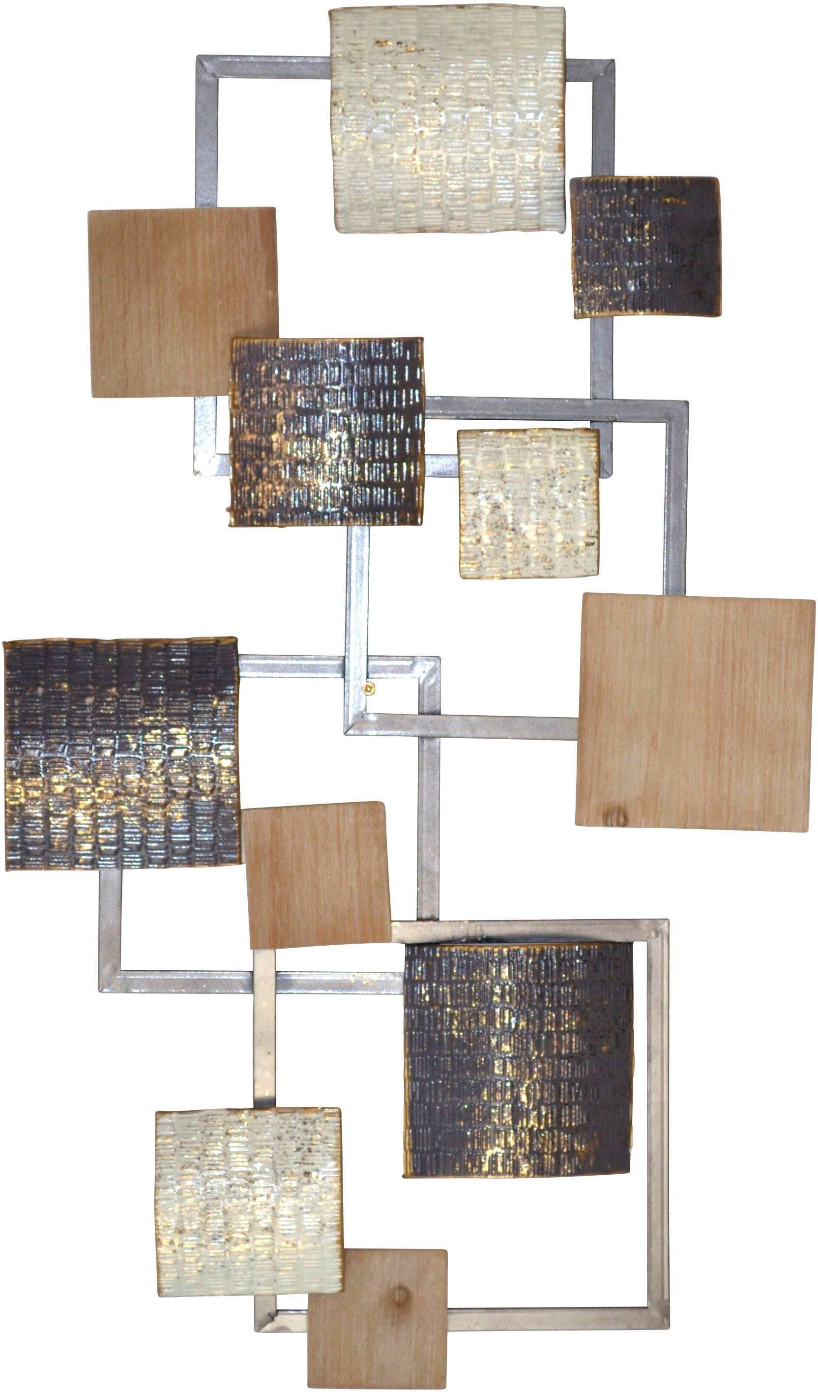 pajoma® Wanddekoobjekt Wanddekoration (1 St), Meterial-Mix Metall und Holz, günstig online kaufen