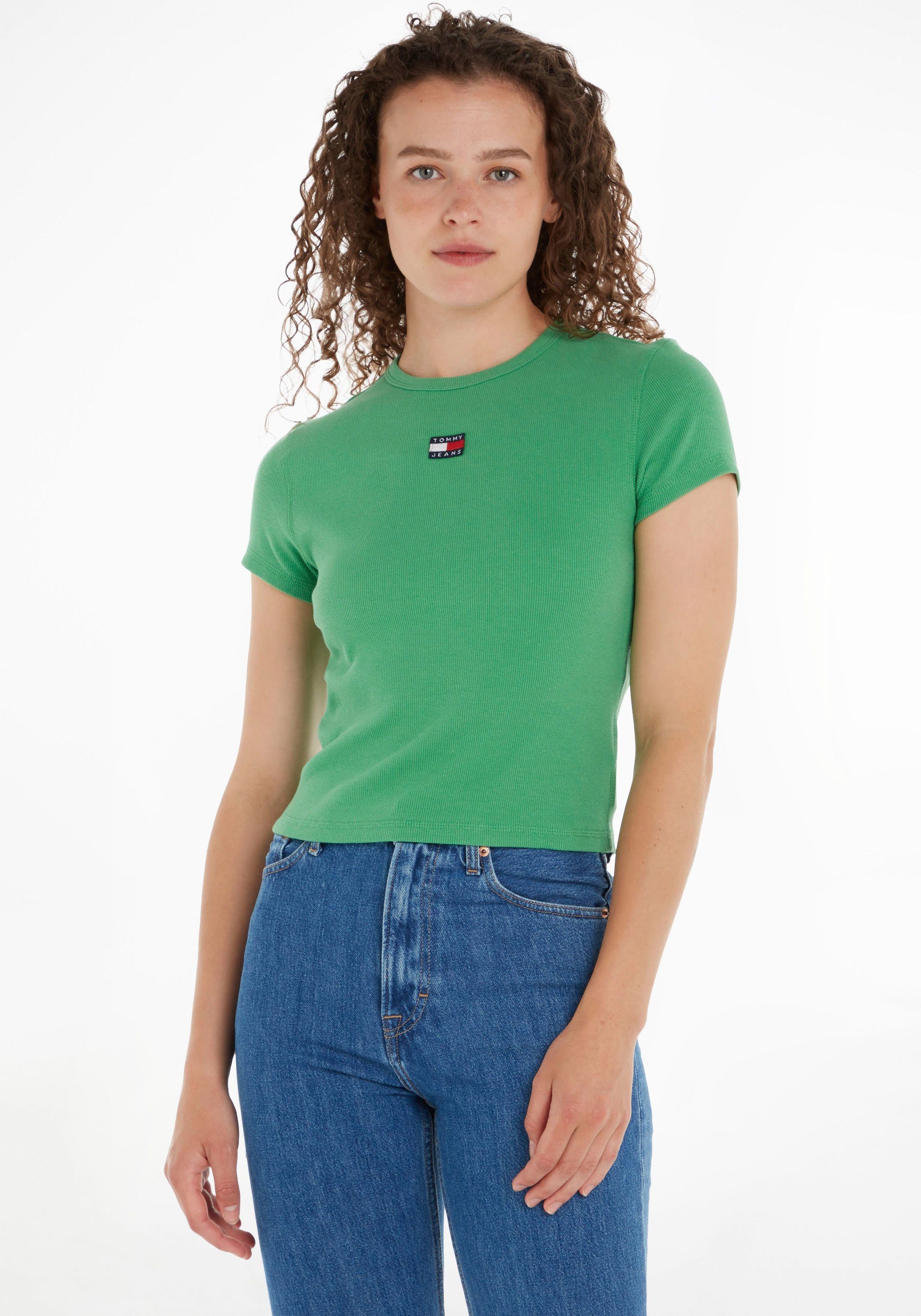 BBY mit TJW XS Coastal-Green Logo-Badge Tommy BADGE T-Shirt RIB Jeans