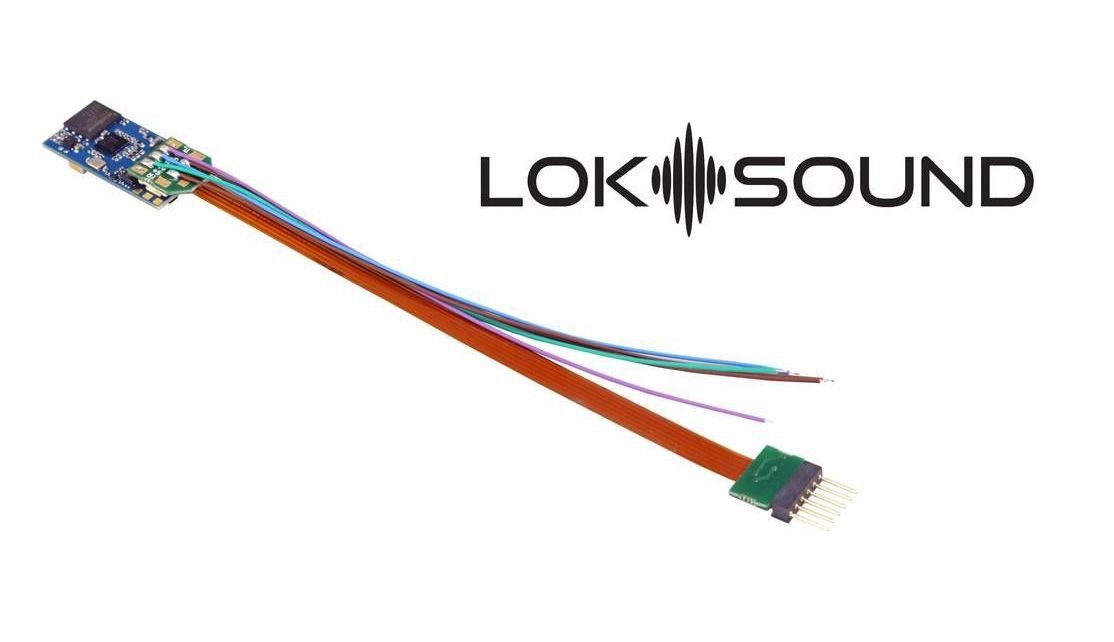 ESU Modelleisenbahn-Set ESU 58816 LokSound 5 micro DCC/MM/SX/M4 6-pin mit LSP 11x15mm + Wunsch