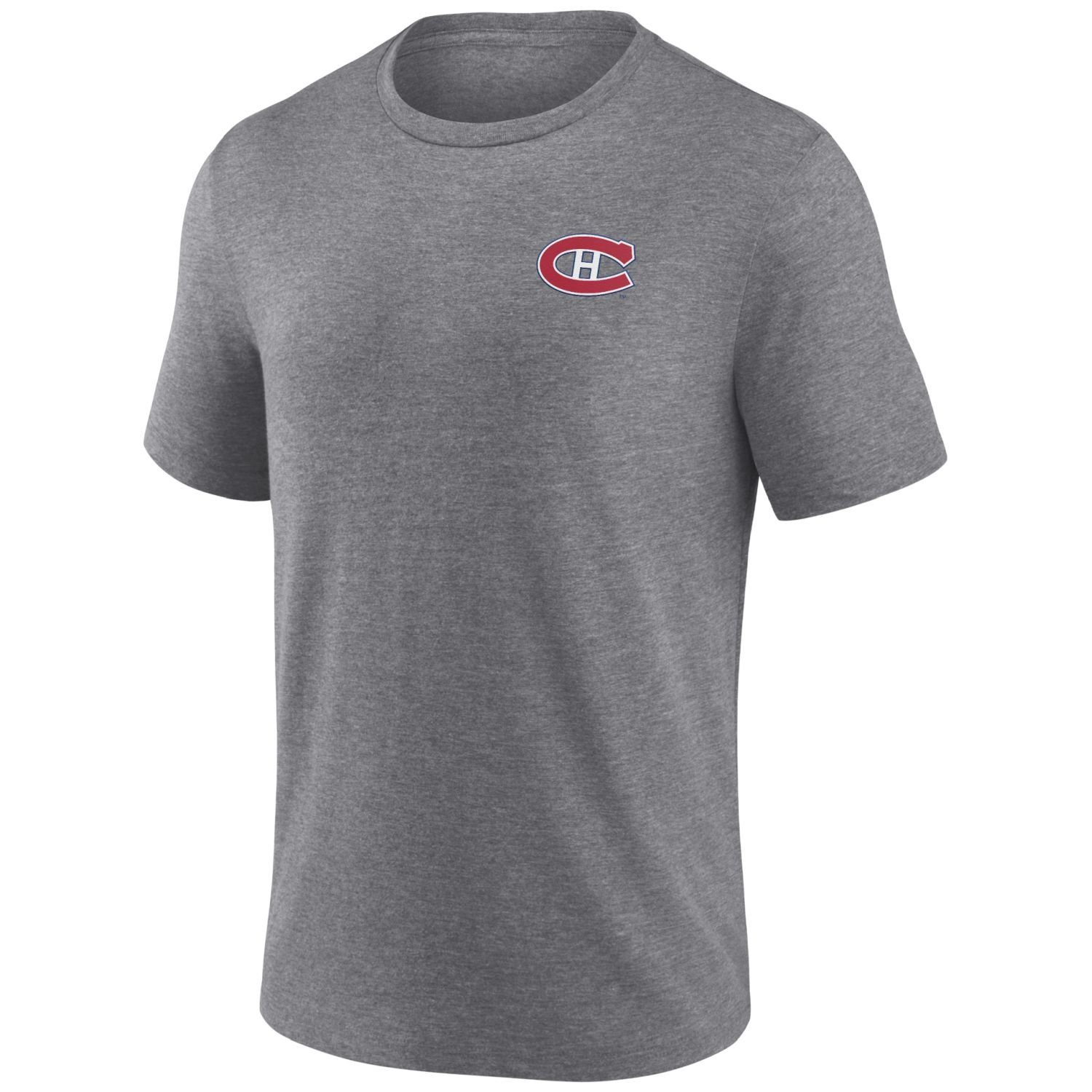 Fanatics Print-Shirt Montreal Canadiens TriBlend Backprint heather gre