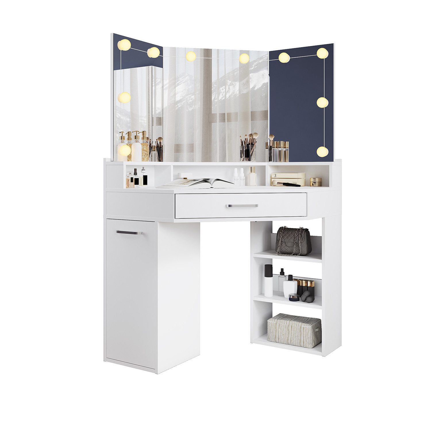 SONNI Schminktisch Schminktisch mit LED-Beleuchtung/ohne LED, günstig online kaufen