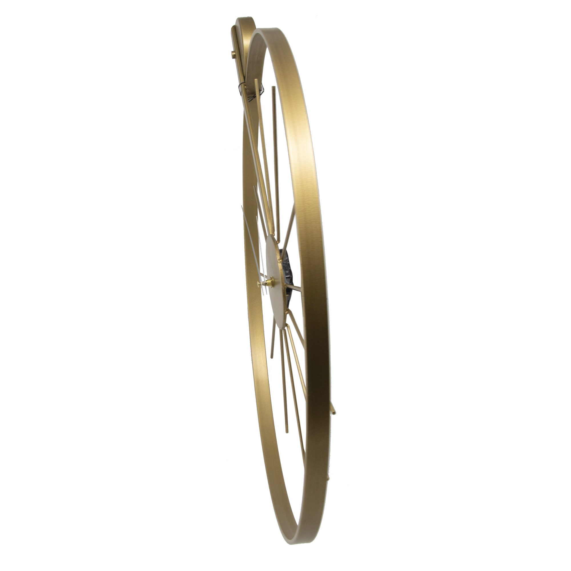 Art for the home Wanduhr Luxus Wanduhr Rund (Uhr - Luxuriöse runde Hängeuhr in Gold - 55cm x 65 cm)