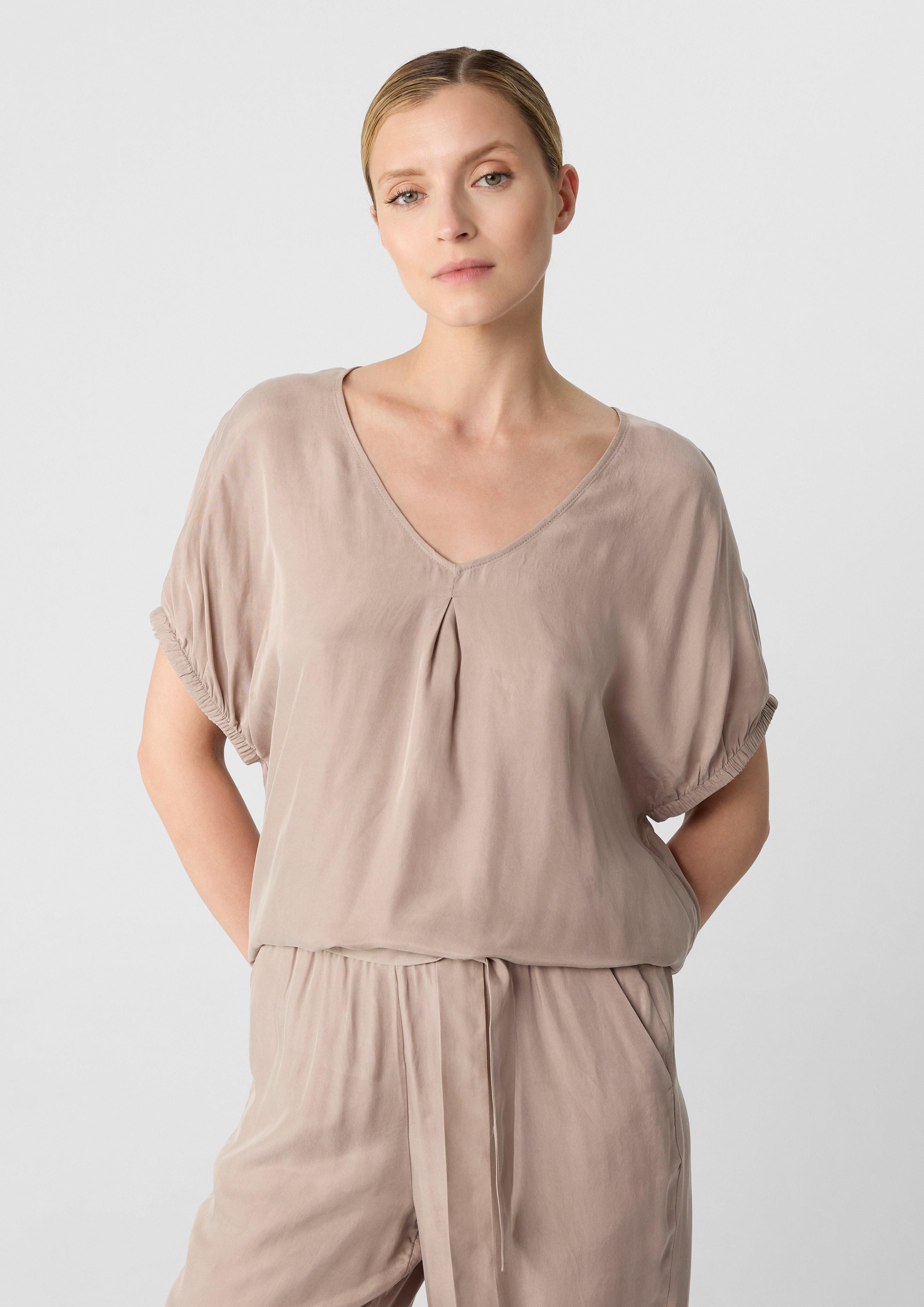 Comma Kurzarmbluse Bluse im Relaxed Fit günstig online kaufen