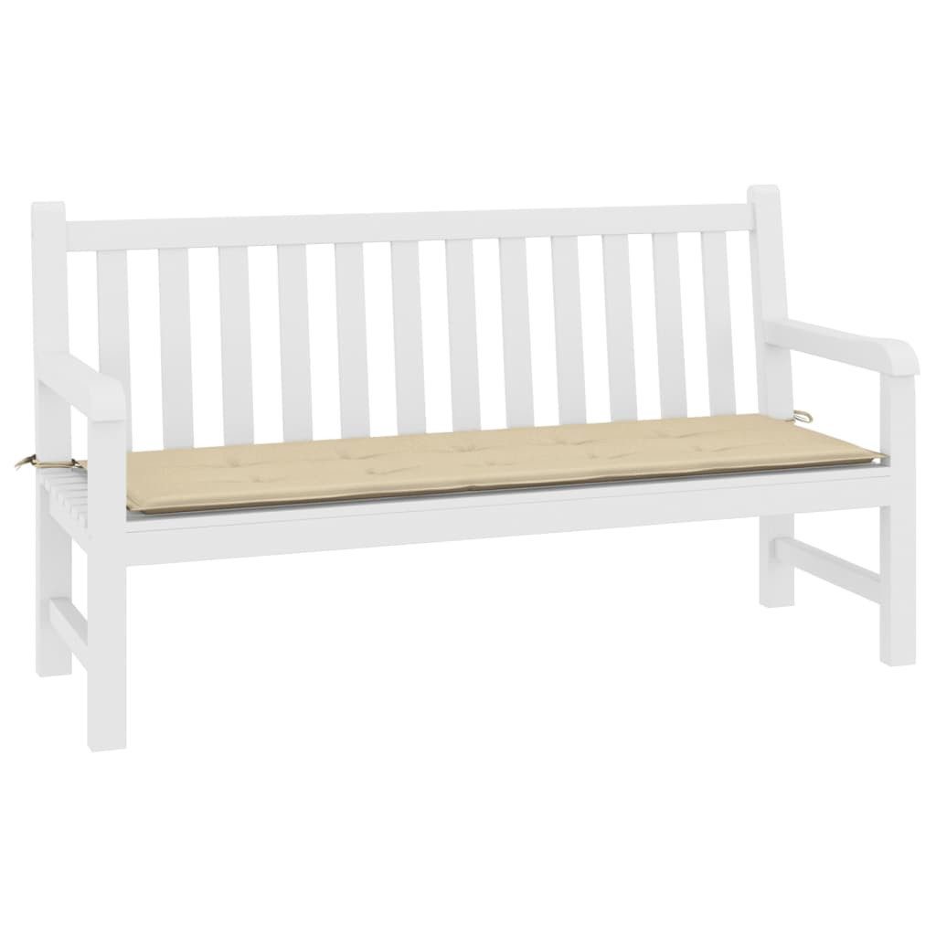 vidaXL Sitzauflage Gartenbank-Auflage Beige 200x50x4 cm günstig online kaufen