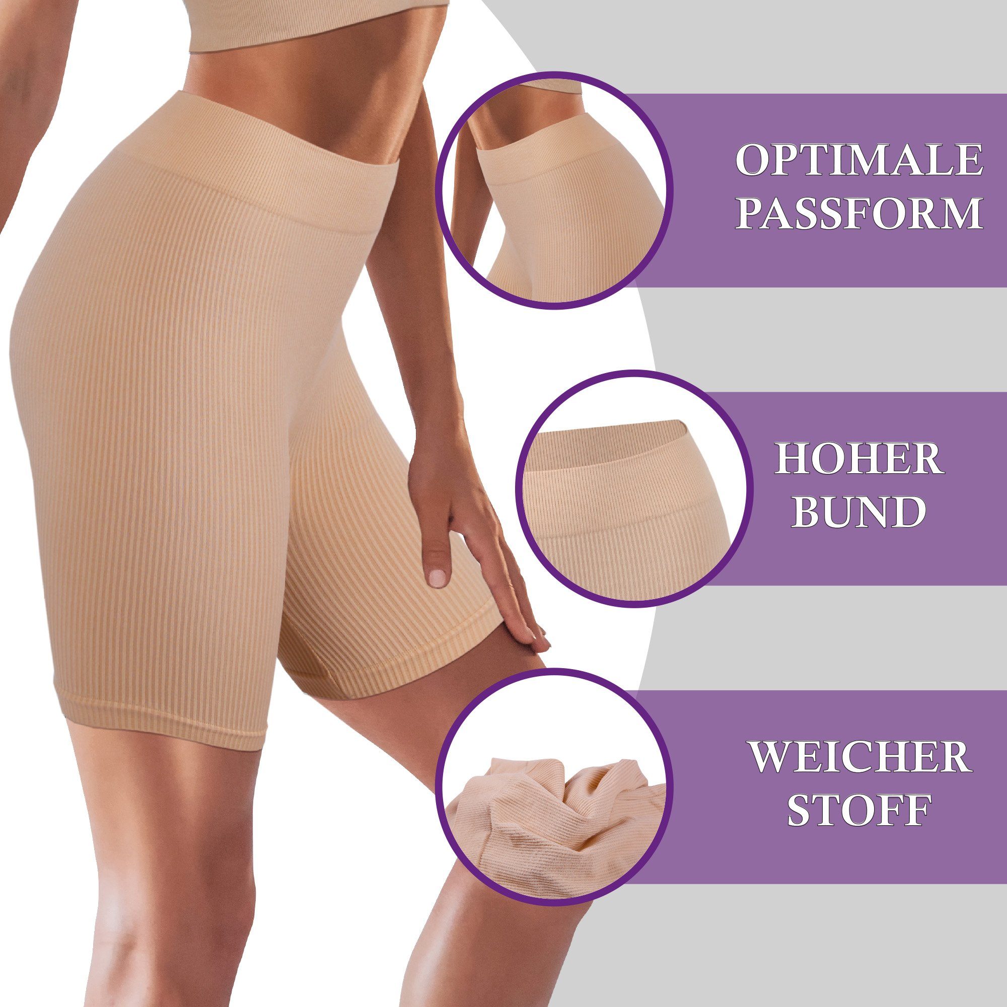 hemmy Fashion Miederhose Miederpants Langbein Figurenformende Shapewear - Taille Body Shape High Waist
