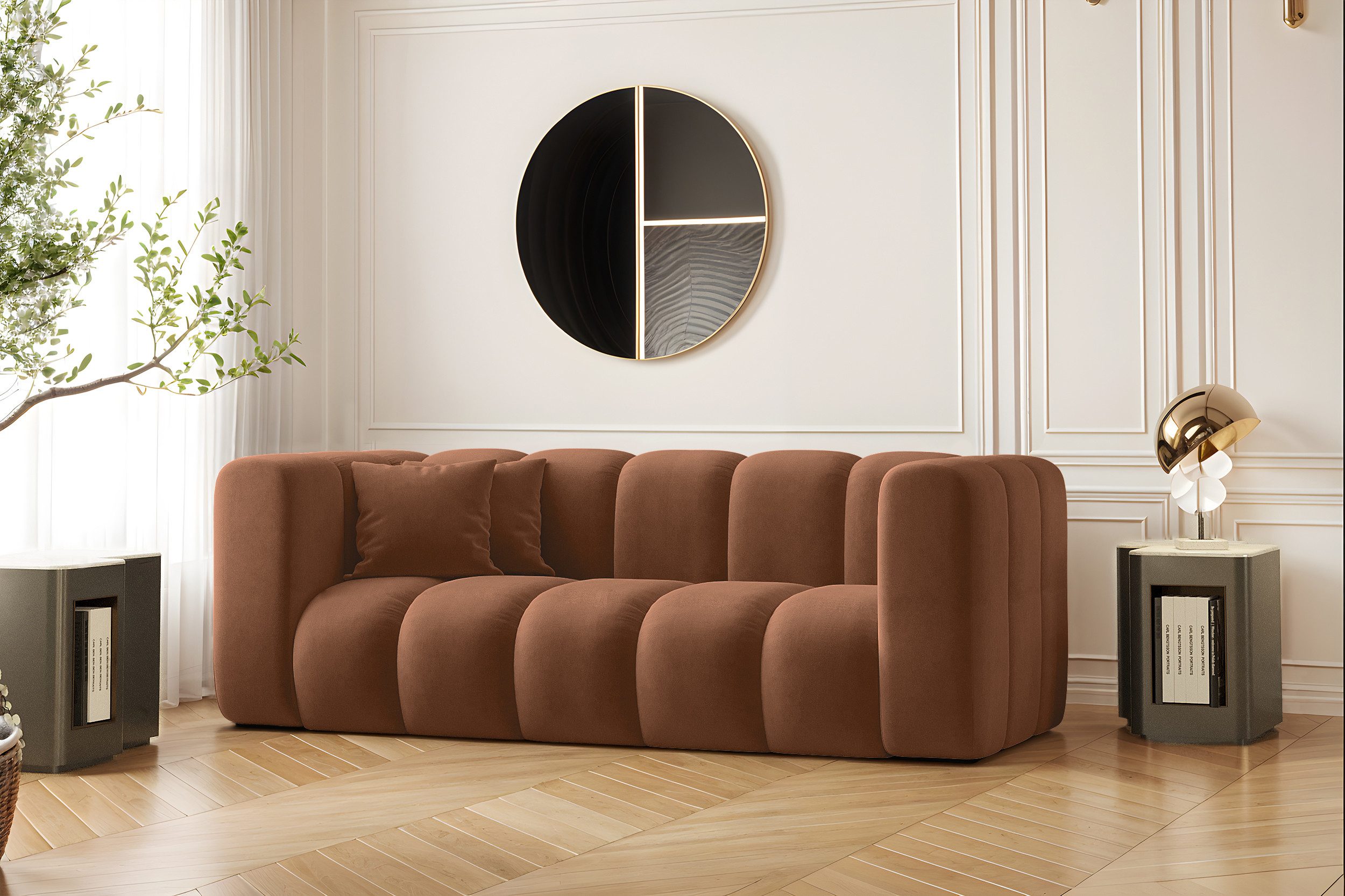 Kaiser Möbel Sofa Couch, Zweisitzer-Sofa Grand Modular Stoff Haga und Salvador, Bequem, modular, viele Farben