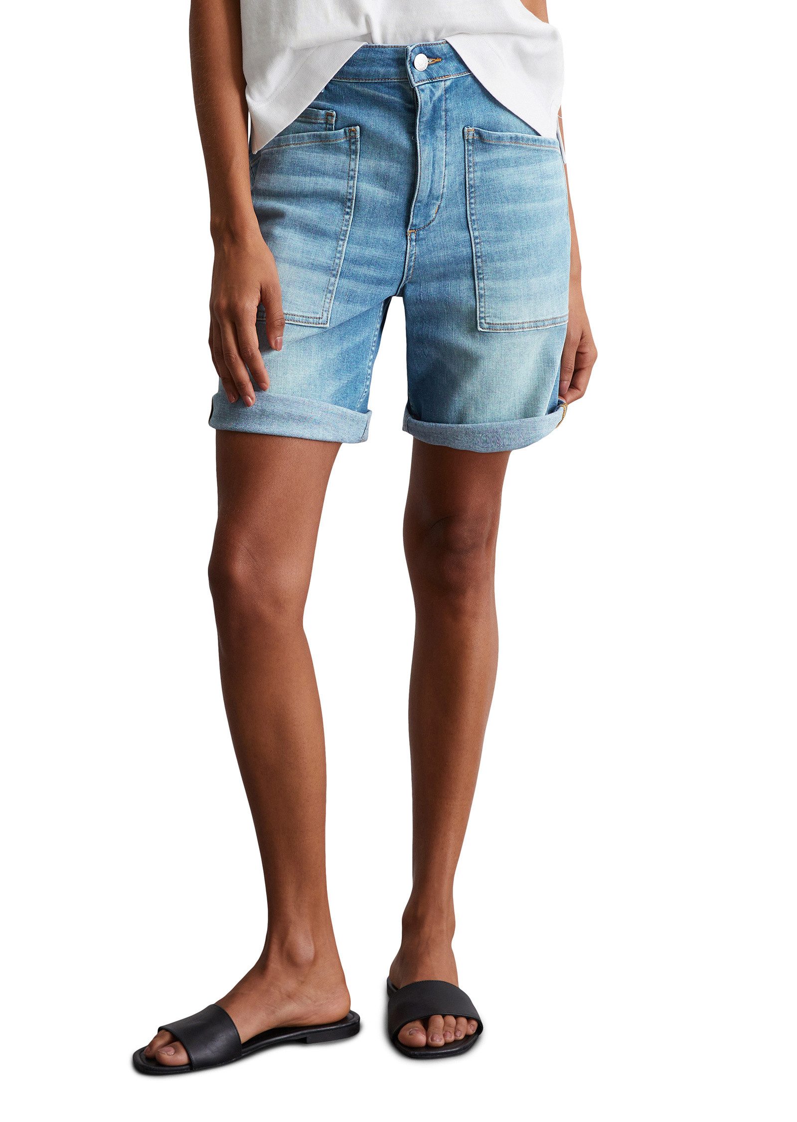 Marc O'Polo Shorts aus leichtem Stretch-Denim günstig online kaufen