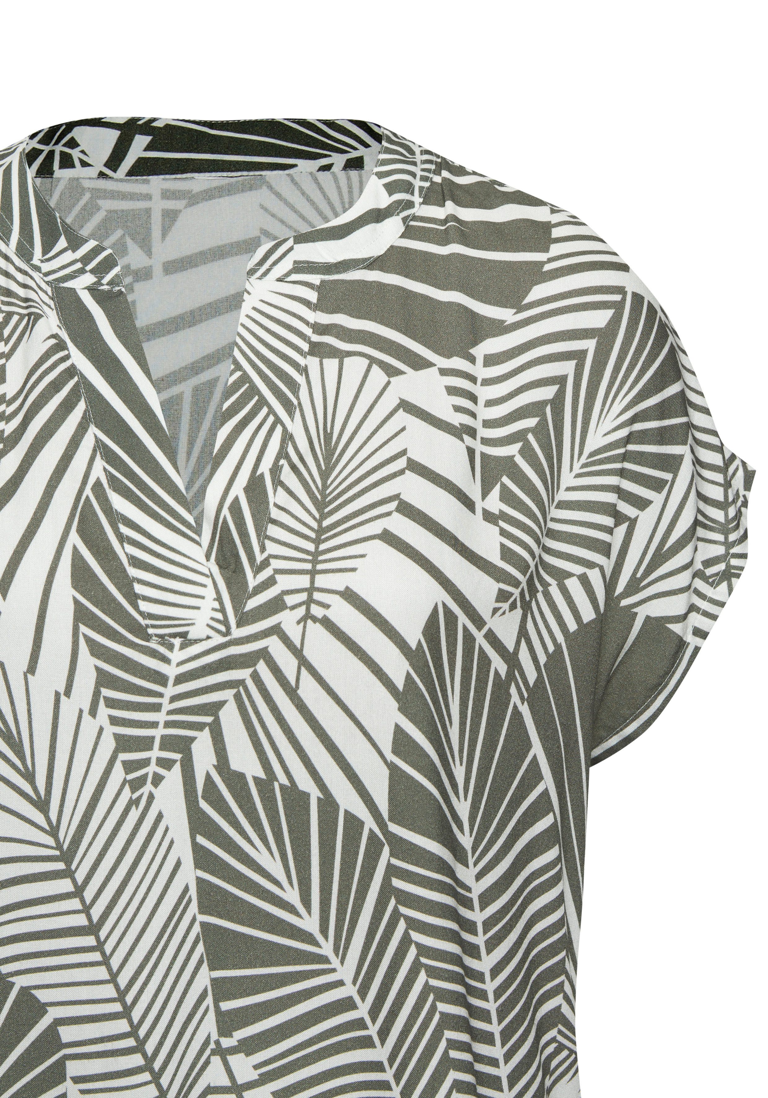 s.Oliver Blusenkleid mit Blätterdruck