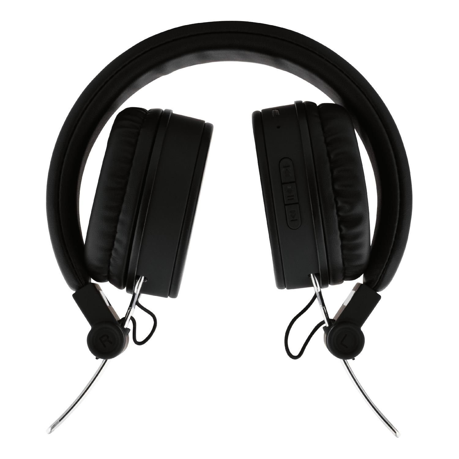 STREETZ Bluetooth Kopfhörer faltbar bis Bluetooth, On-Ear zu (integriertes Kabel AUX Herstellergarantie) Spielzeit Kopfhörer 5 schwarz Jahre 22Std Freisprecheinrichtung Mikrofon, inkl