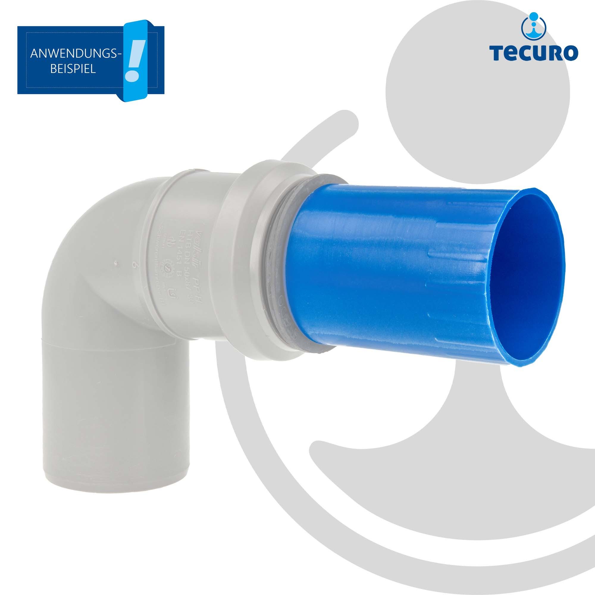 tecuro Ablaufrohr Abfluss - Siphon - Baustopfen für HT - Steckmuffe Ø 32/40/50 mm