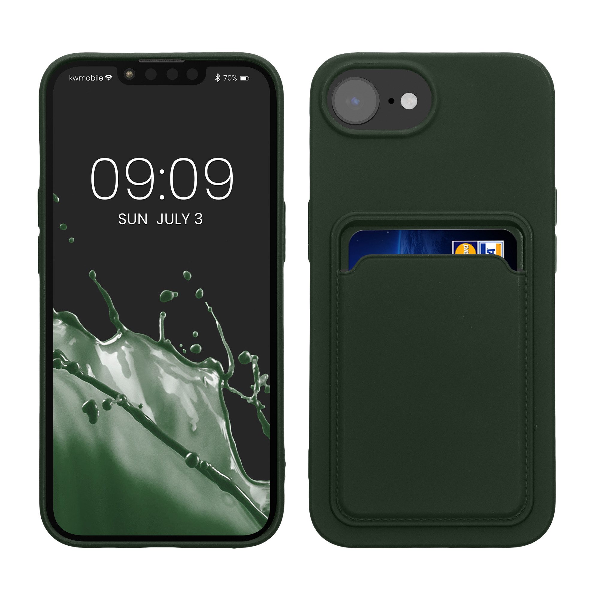 kwmobile Handyhülle Hülle für Apple iPhone 16e, Handyhülle mit Fach für Karten - Handy Cover Case