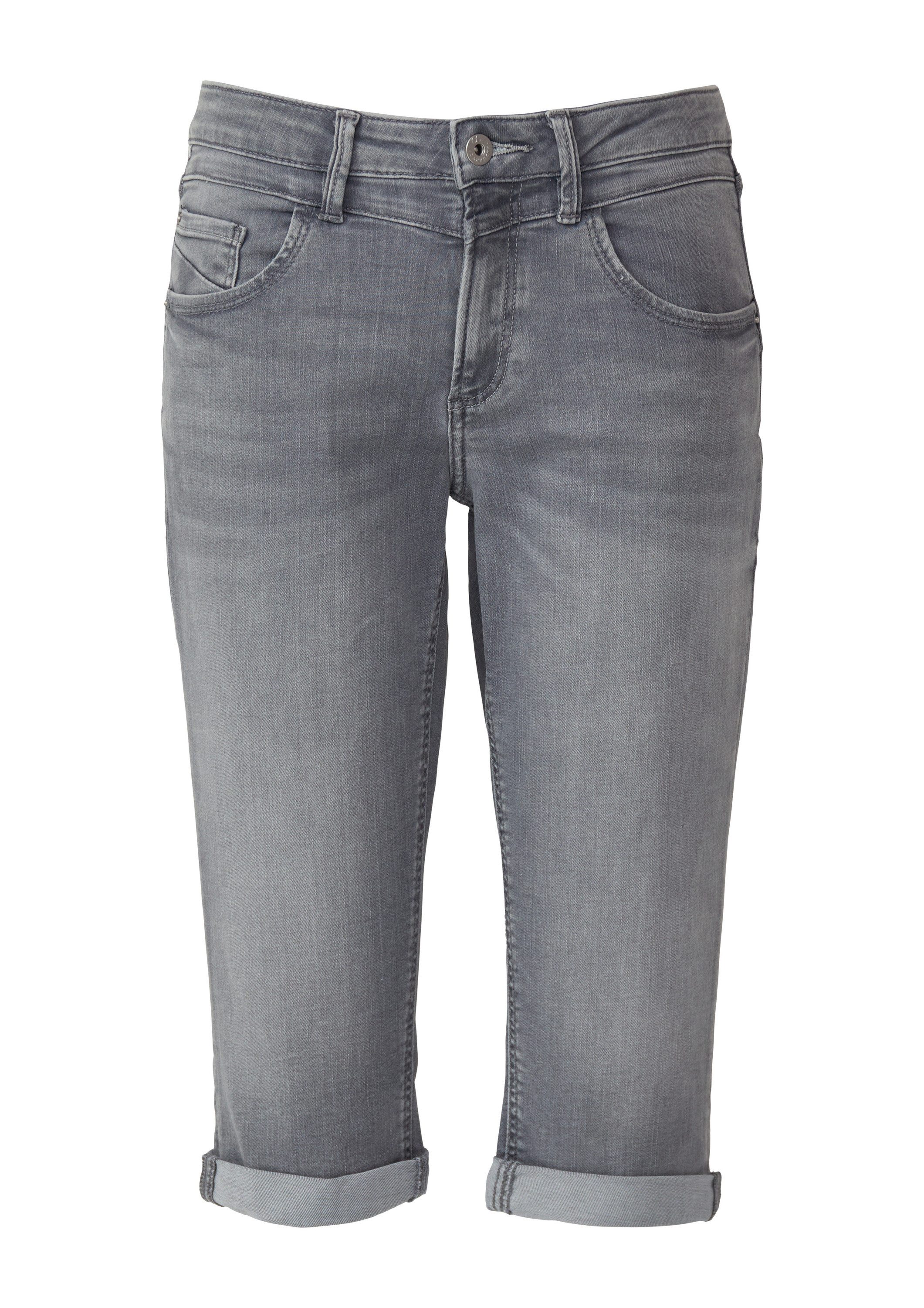 QS Jeansshorts Jeans-Hose CATIE Capri-Jeans Catie / Slim Fit / Mid Rise günstig online kaufen