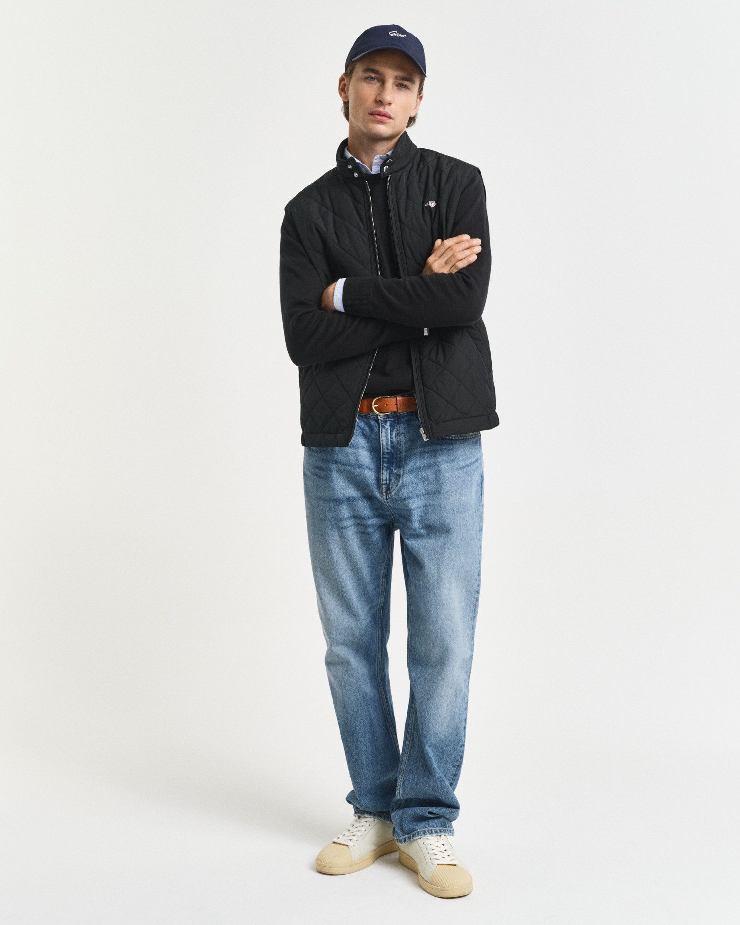 Gant Steppweste QUILTED WINDCHEATER VEST mit Wattierung aus recyceltem Polyester