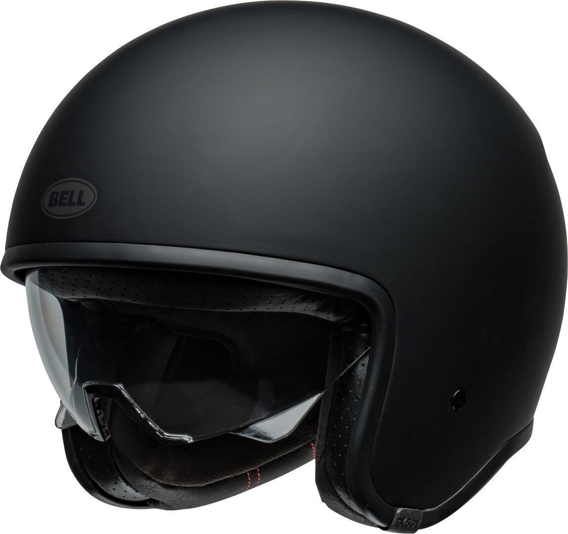 Bell Motorradhelm TX-501 Solid Jethelm, vorbereitet für Kommunikationssystem,integriertes Sonnenvisier