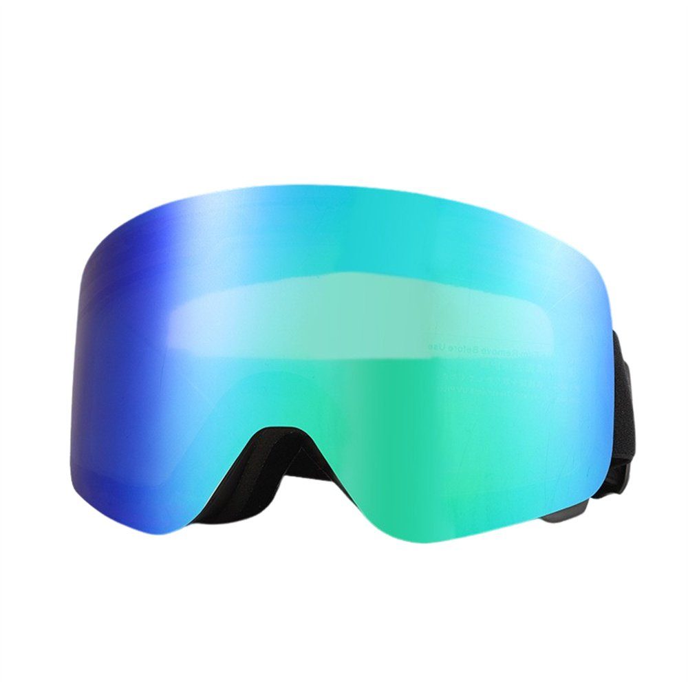 Rouemi Skibrille Skibrille für Erwachsene, Outdoor-Sportbrille gegen Wind und Sand Grün